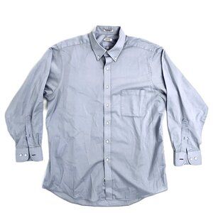 Men's Izod Dress Shirt 16 1/2 Reg Fit Light Blue Wrinkle Free Quick Dry Twill